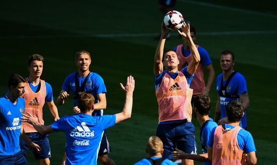Russian national football team holds training session