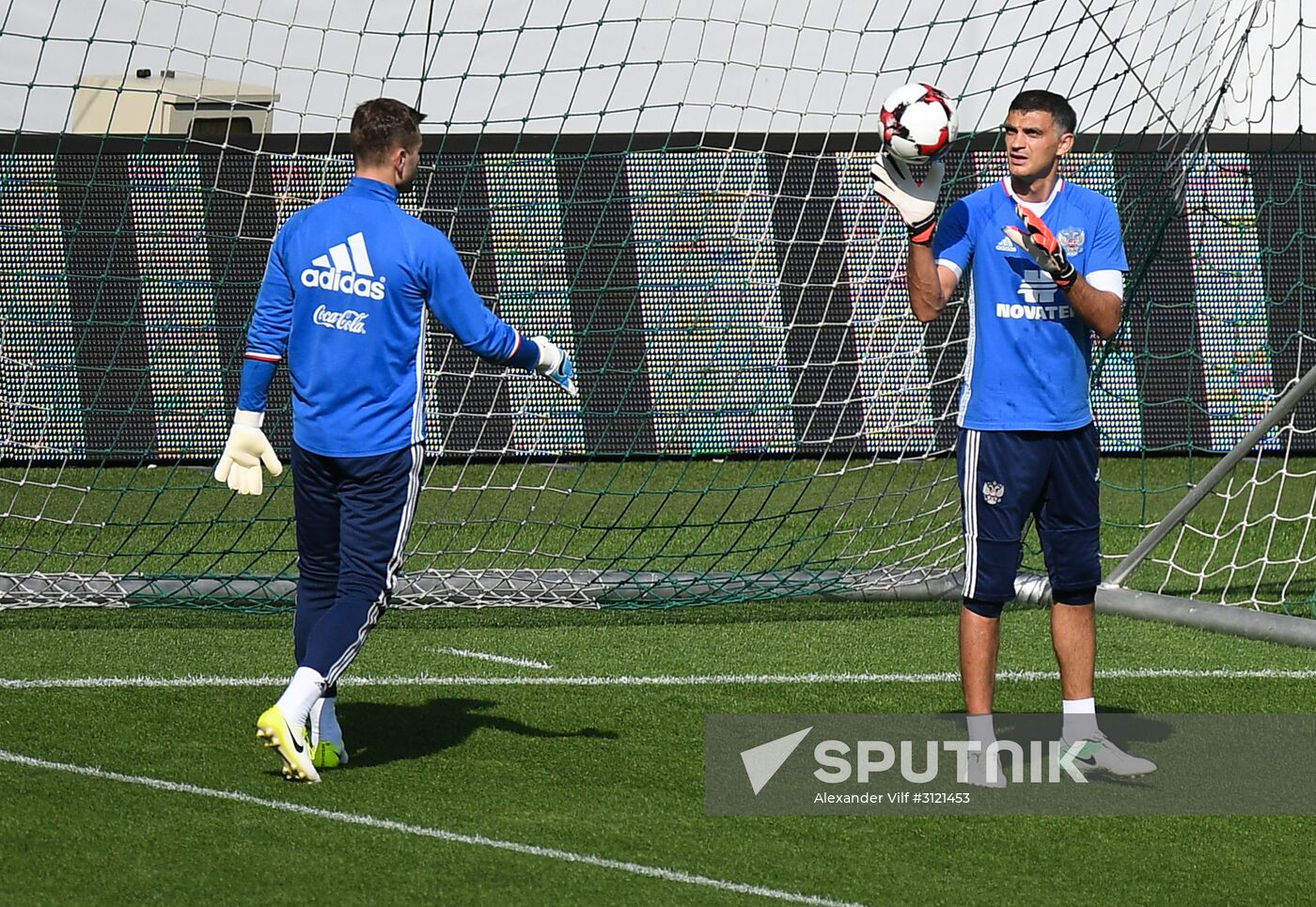 Russian national football team holds training session