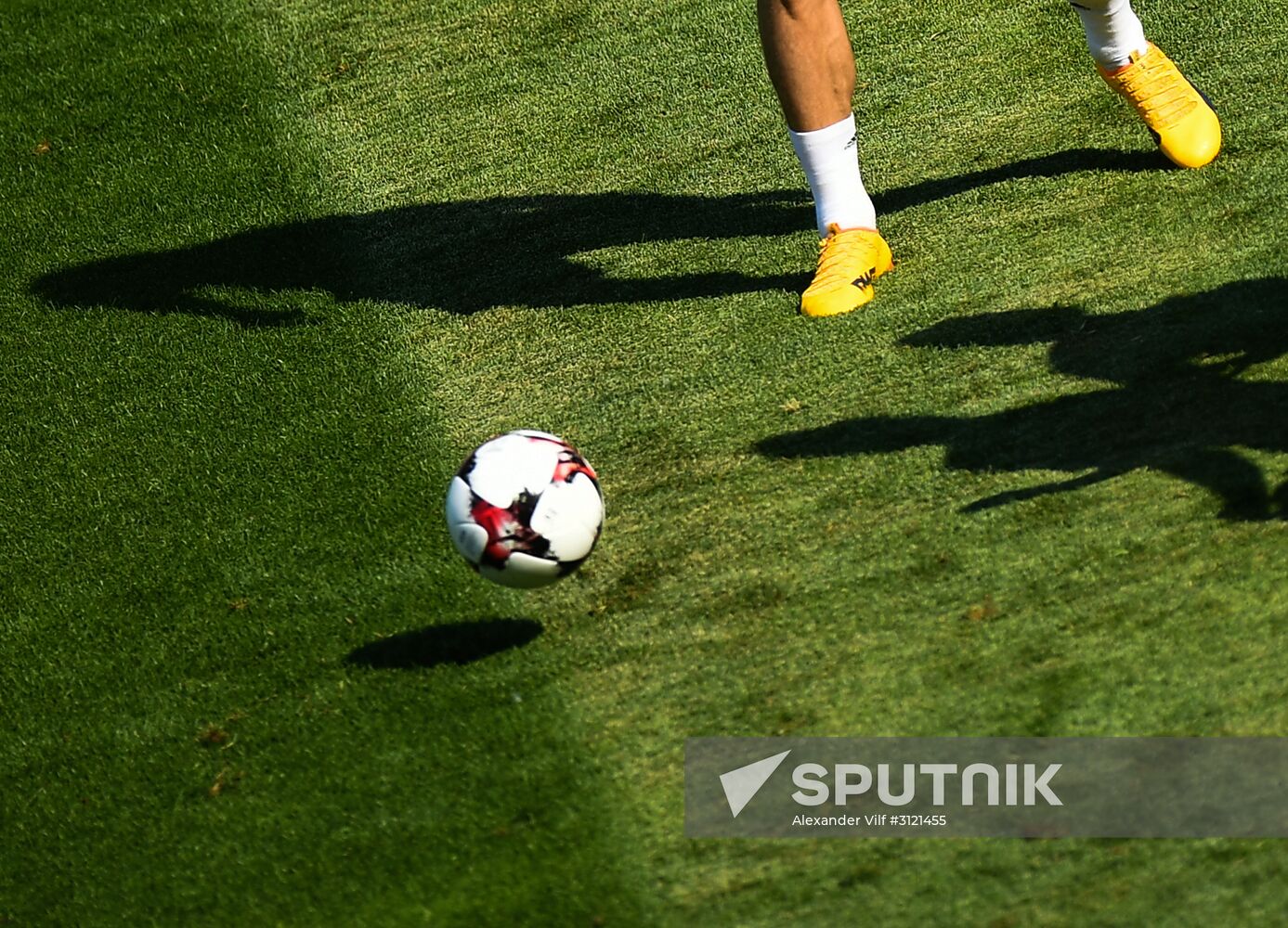 Russian national football team holds training session