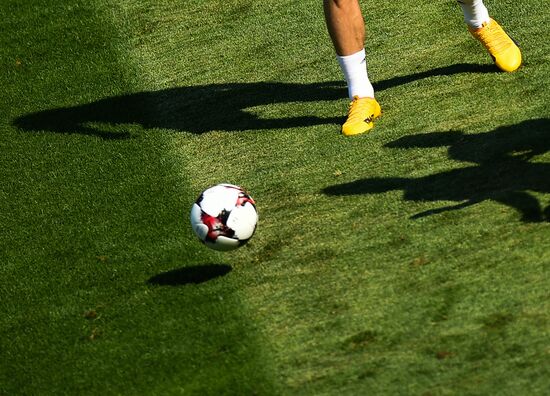 Russian national football team holds training session