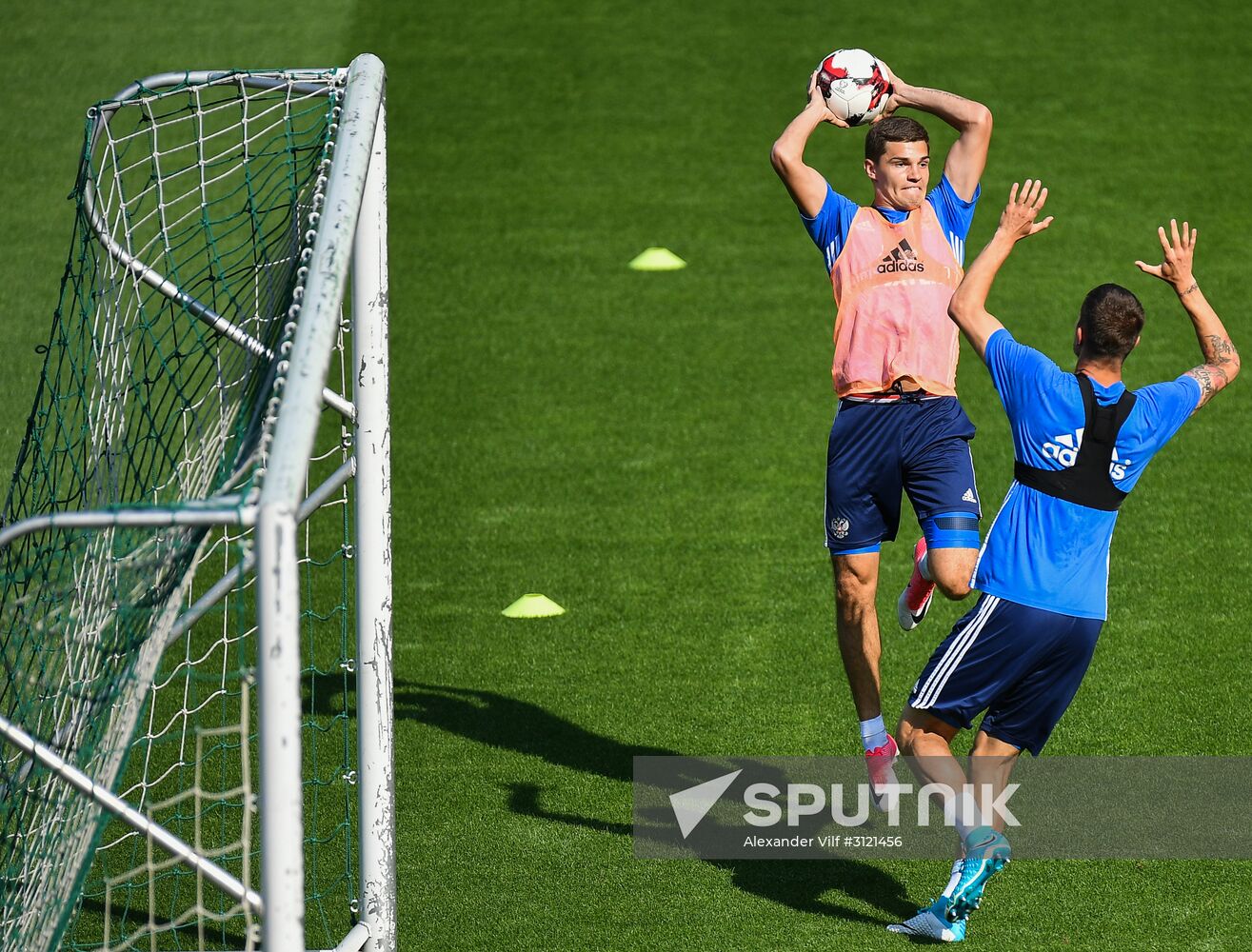 Russian national football team holds training session