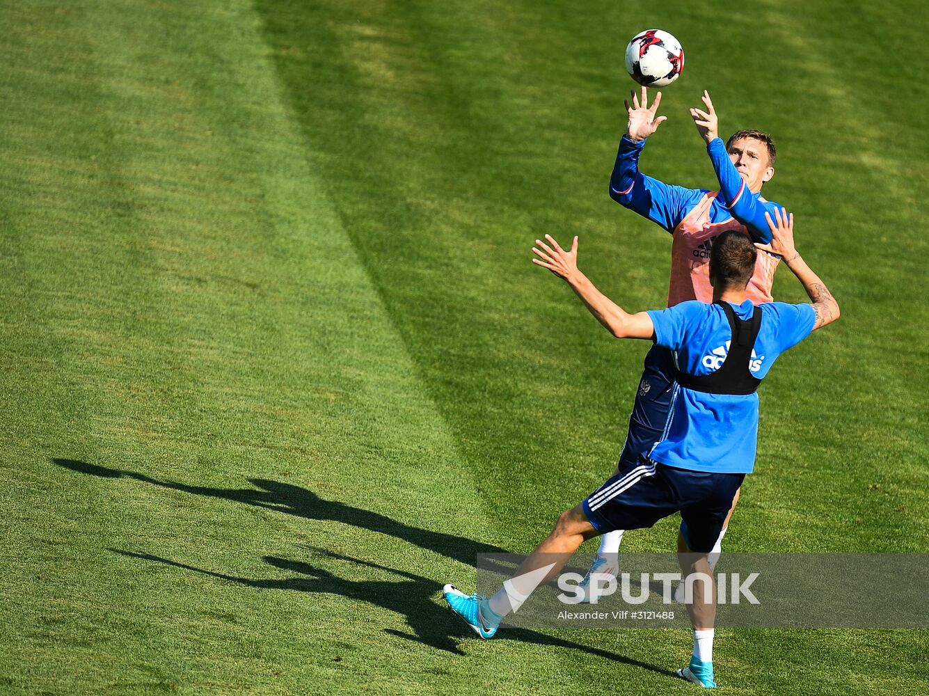 Russian national football team holds training session