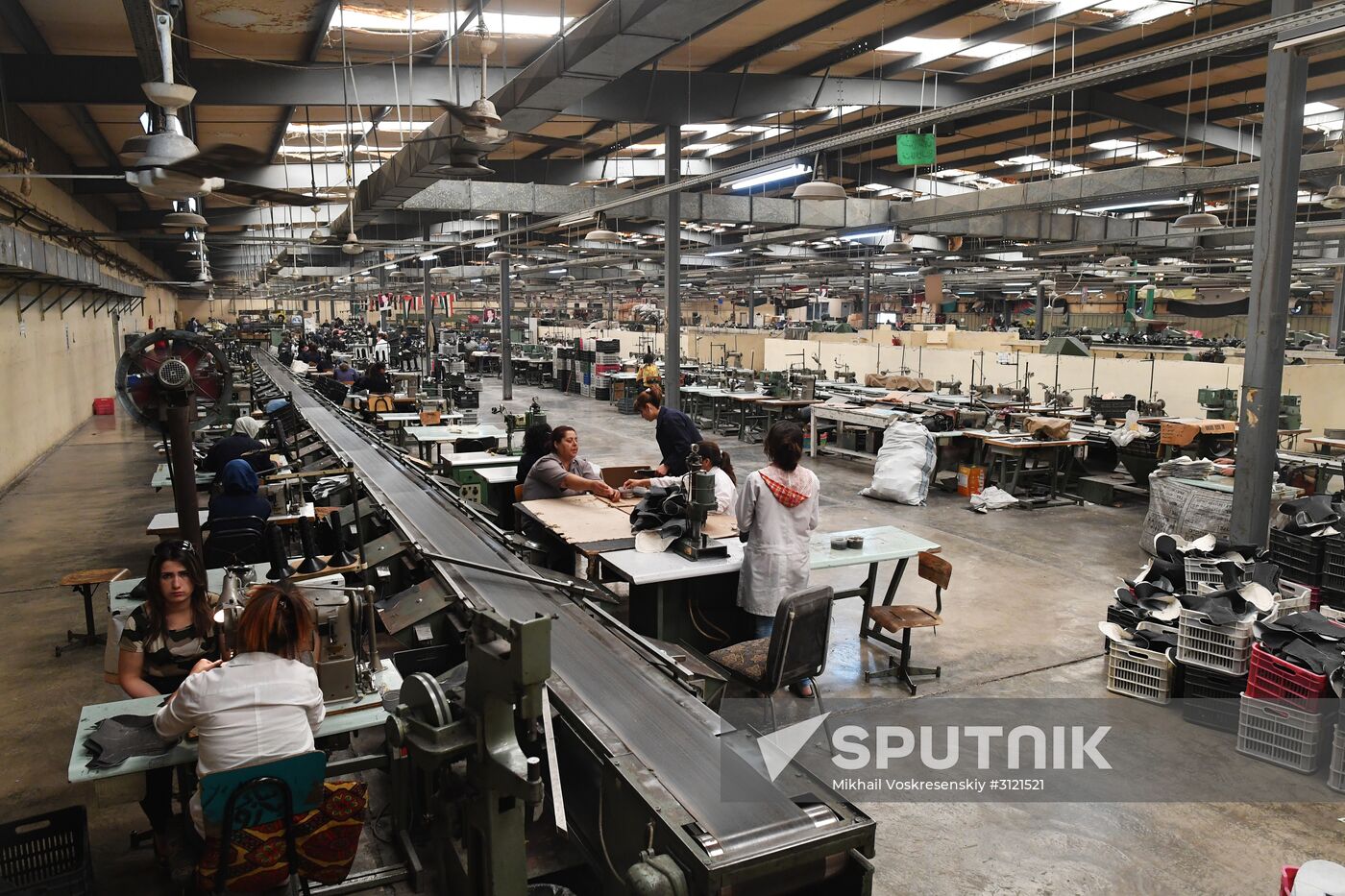 Shoe factory in Syrian Hama Governorate