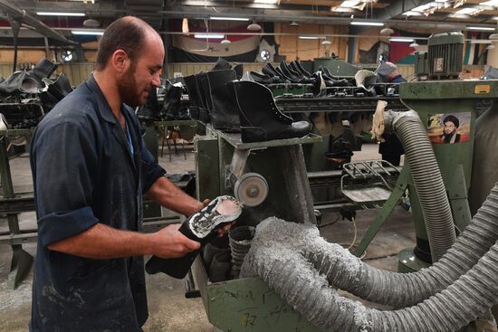 Shoe factory in Syrian Hama Governorate