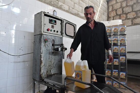 Oil production company in Hama, Syria