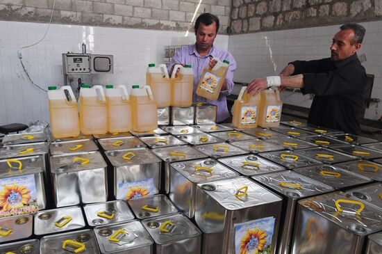 Oil production company in Hama, Syria