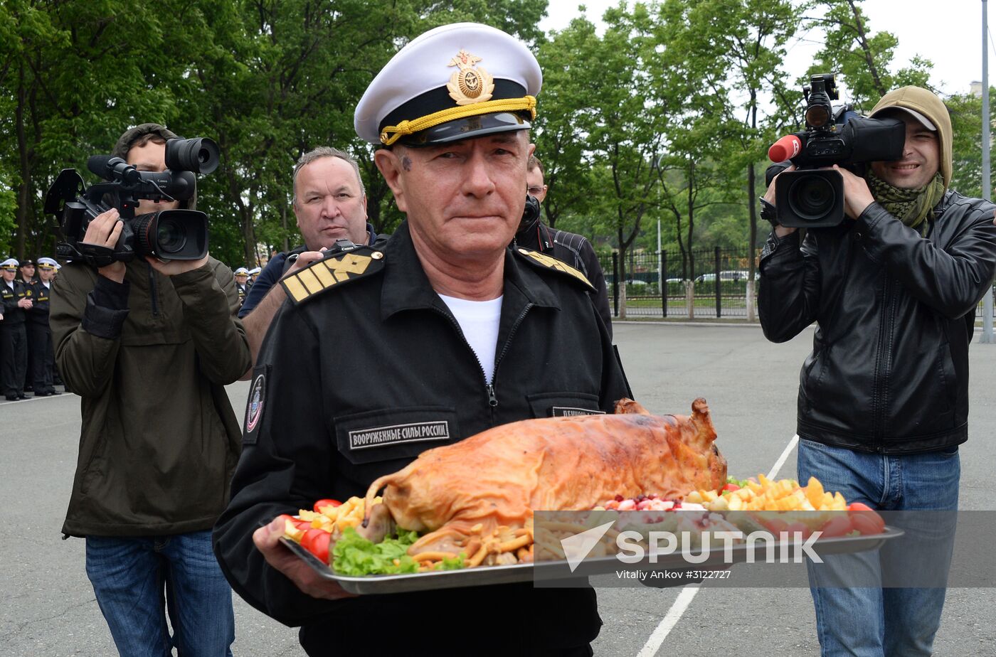 The Irtysh hospital ship is welcomed at Vladivostok port