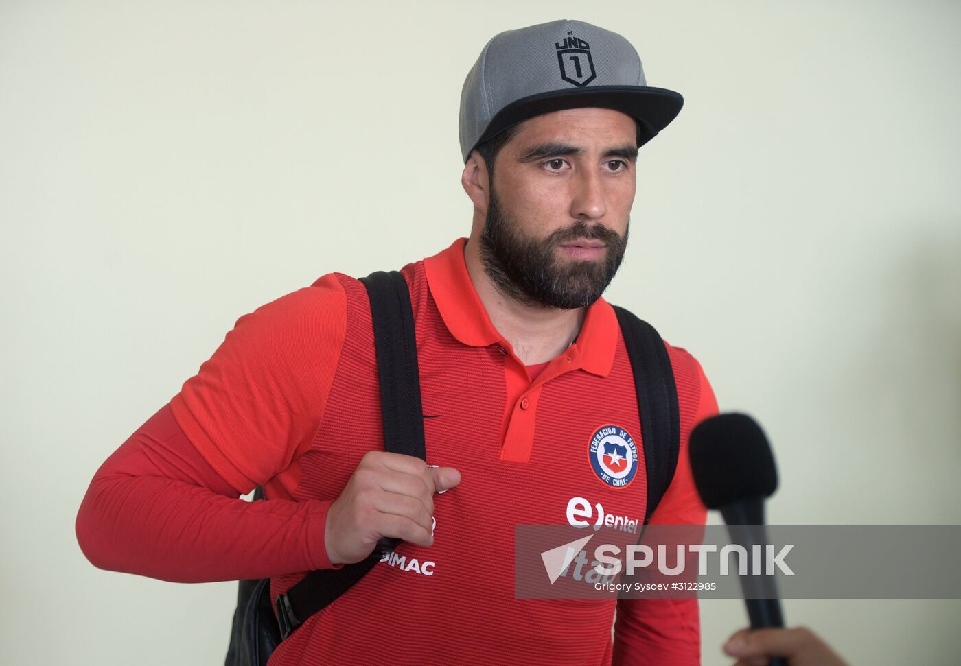 Chilean team arrives for FIFA Confederations Cup