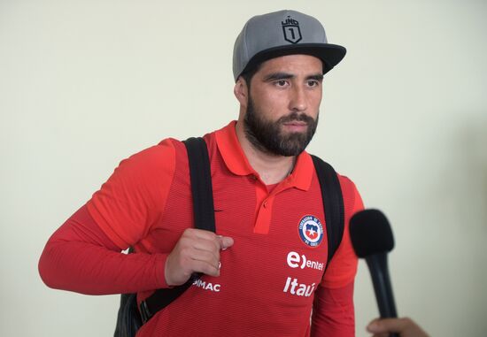 Chilean team arrives for FIFA Confederations Cup