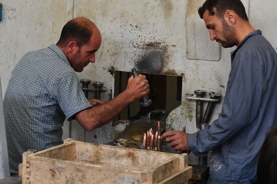 Cartridge manufacturing plant in Hama suburb