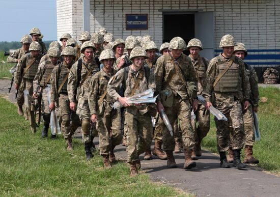 Military drill in Lviv Region