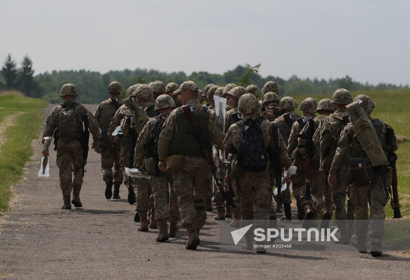 Military drill in Lviv Region