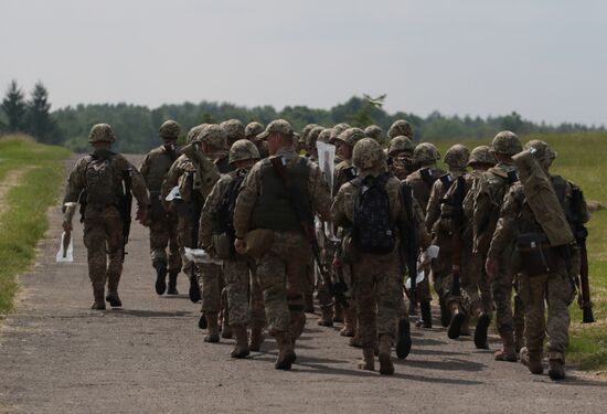 Military drill in Lviv Region