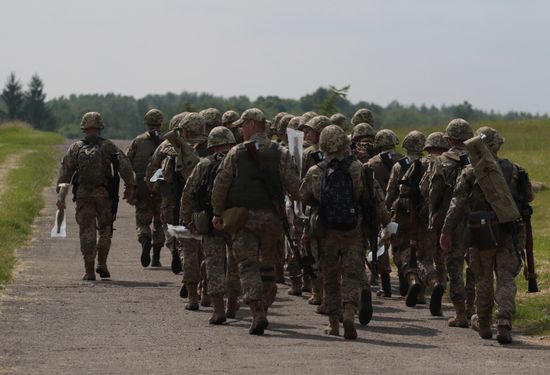 Military drill in Lviv Region