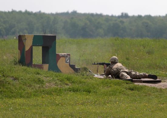 Military drill in Lviv Region