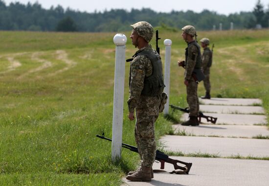 Military drill in Lviv Region