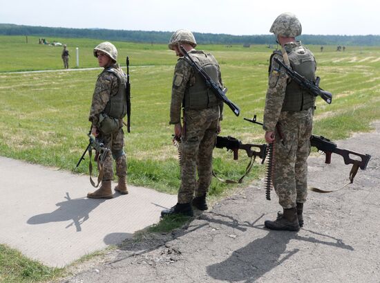 Military drill in Lviv Region