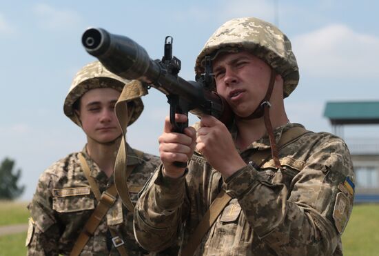 Military drill in Lviv Region