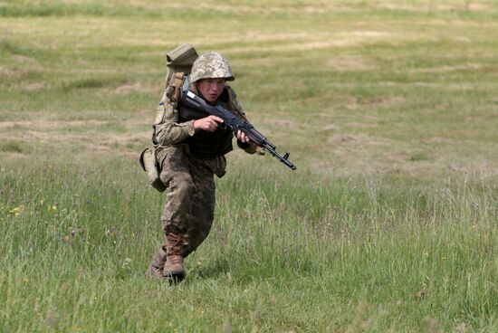 Military drill in Lviv Region