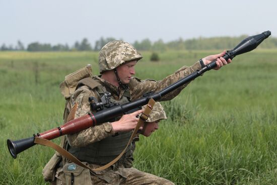 Military drill in Lviv Region