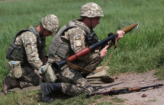 Military drill in Lviv Region