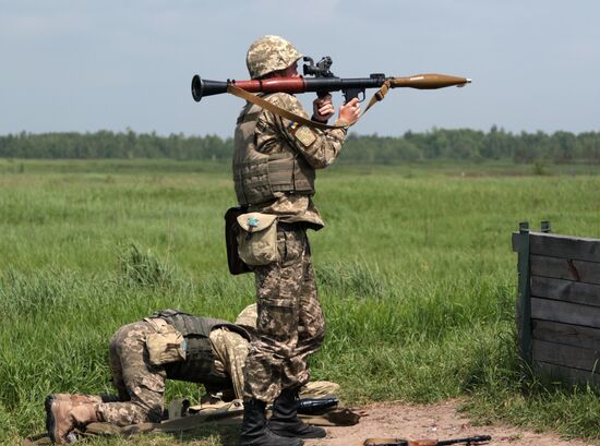 Military drill in Lviv Region