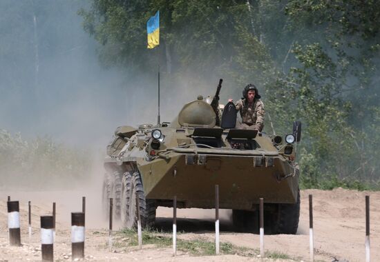 Military drill in Lviv Region