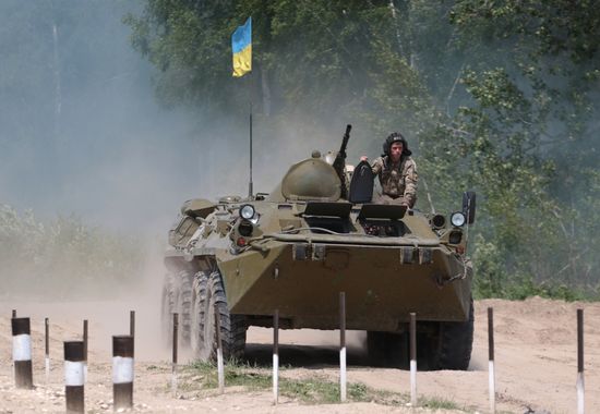 Military drill in Lviv Region