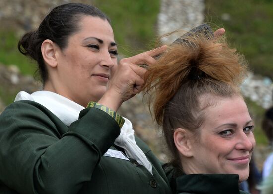 Fashion show at women's penitentiary