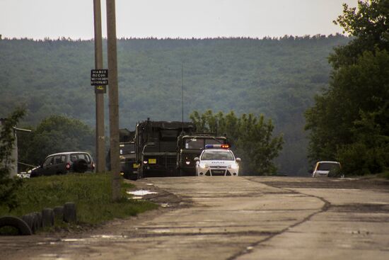 Air defense drill involving S-300 Favorite surface-to-air missile system unit