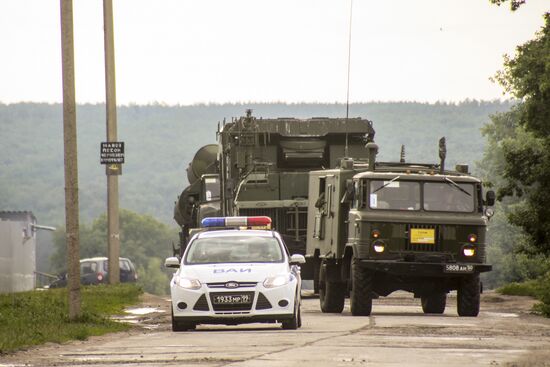 Air defense drill involving S-300 Favorite surface-to-air missile system unit