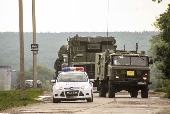 Air defense drill involving S-300 Favorite surface-to-air missile system unit