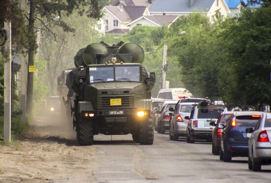 Air defense drill involving S-300 Favorite surface-to-air missile system unit