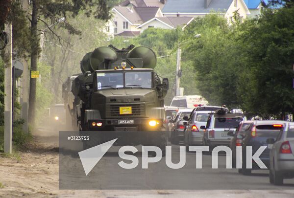 Air defense drill involving S-300 Favorite surface-to-air missile system unit