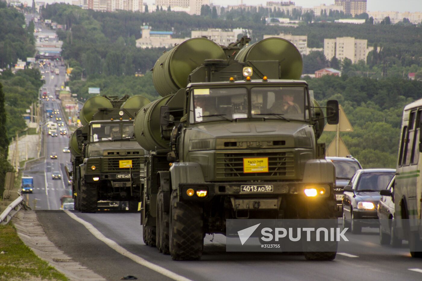 Air defense drill involving S-300 Favorite surface-to-air missile system unit