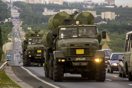 Air defense drill involving S-300 Favorite surface-to-air missile system unit