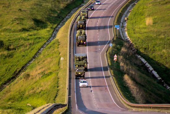Air defense drill involving S-300 Favorite surface-to-air missile system unit