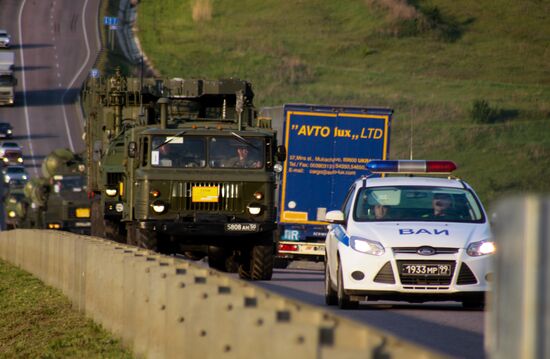 Air defense drill involving S-300 Favorite surface-to-air missile system unit