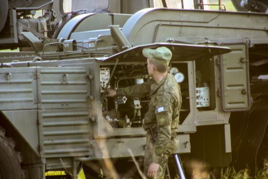 Air defense drill involving S-300 Favorite surface-to-air missile system unit