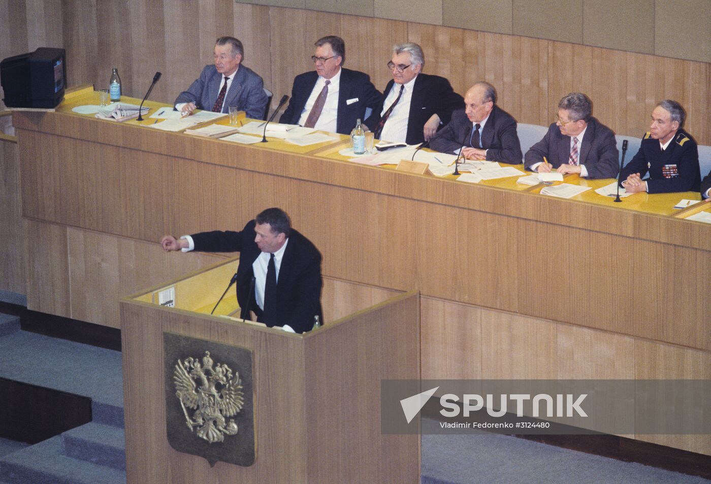 Vladimir Zhirinovsky, leader of Liberal Democratic Party of Russia