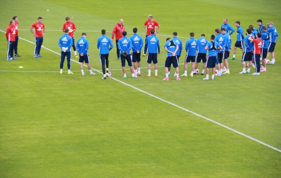 Russian national football team holds training session