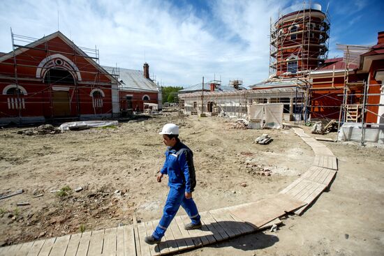 Restoration works in Tsarskoye Selo museum and reserve