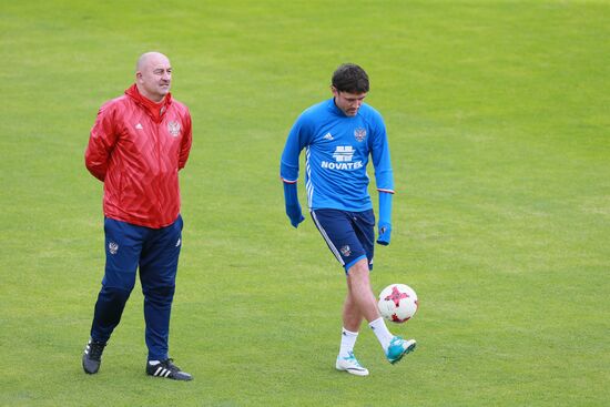 Russian national football team holds training session