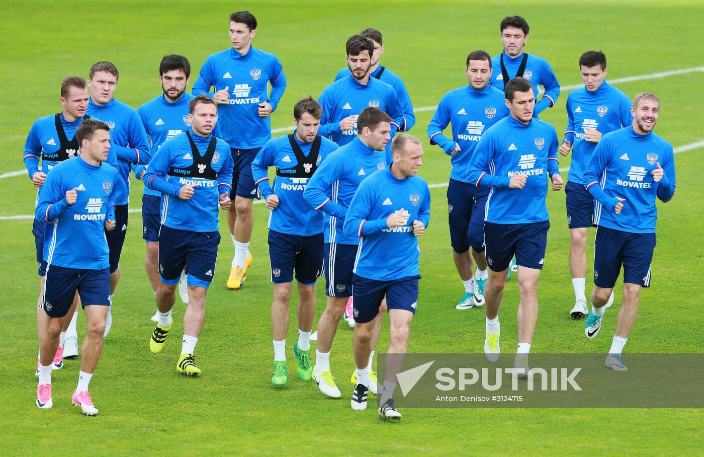 Russian national football team holds training session