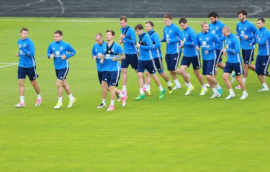 Football. Russian national team training