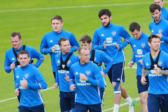 Football. Russian national team training