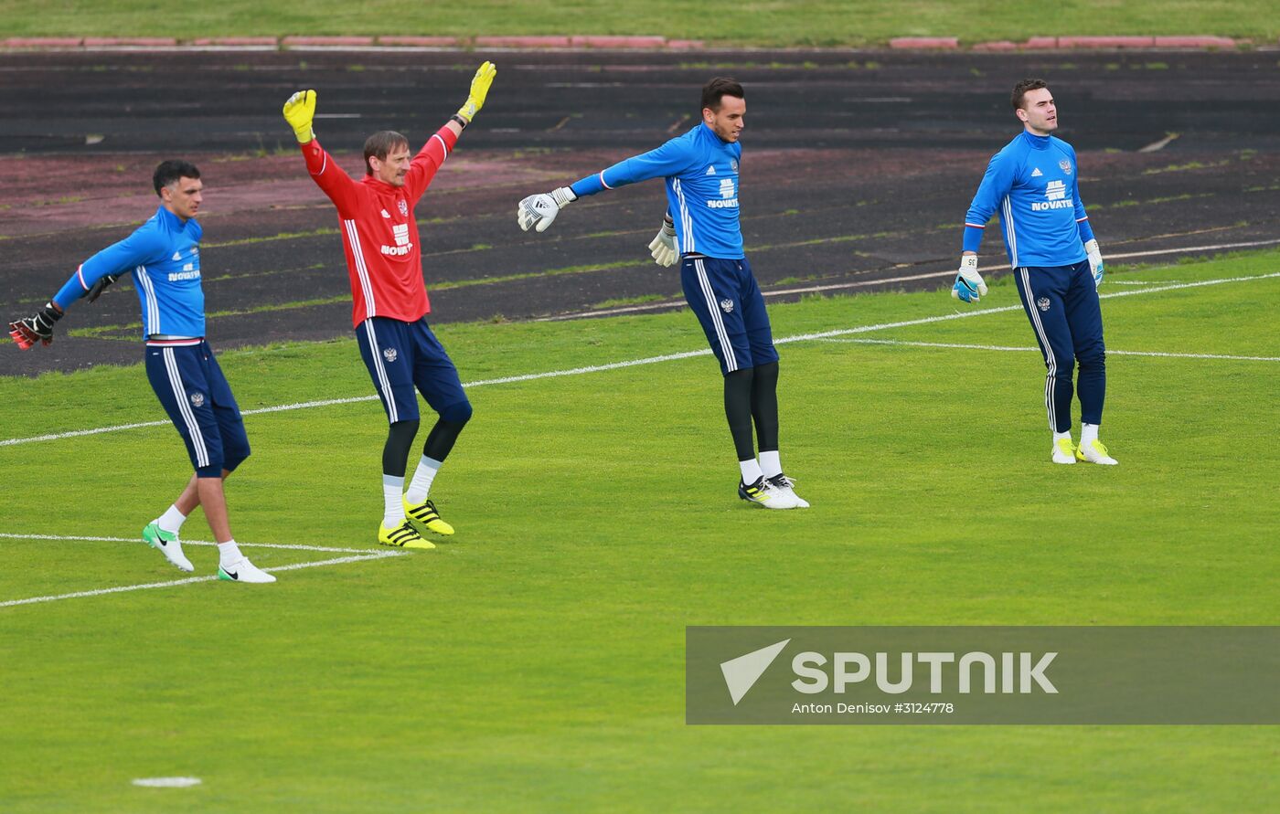 Football. Russian national team training
