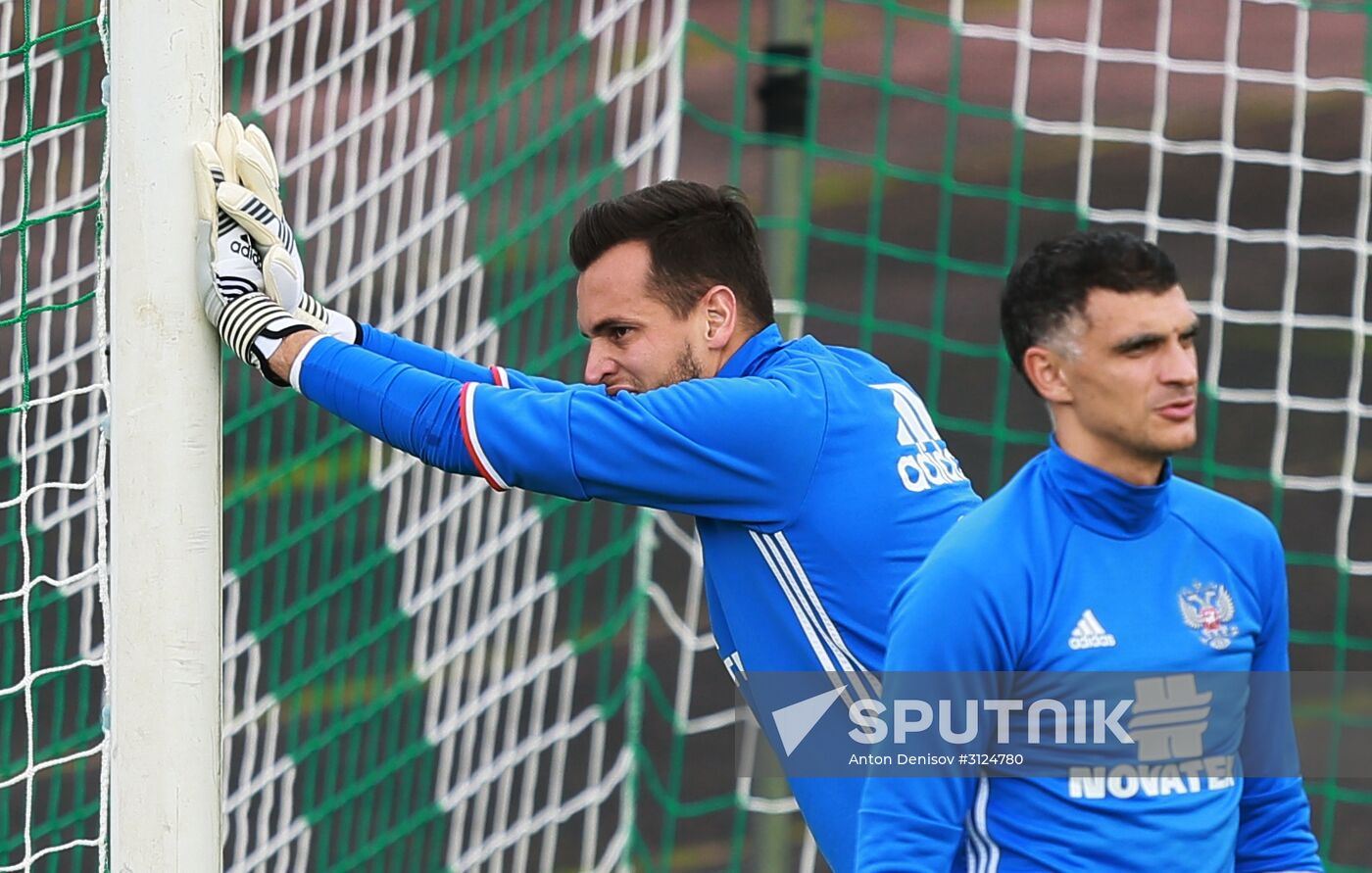 Football. Russian national team training
