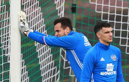 Football. Russian national team training