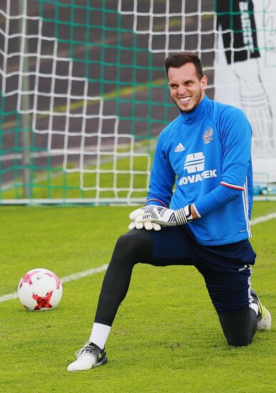 Football. Russian national team training